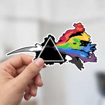 Pink Floyd Sticker - Eeve Evolution Dark Side Of The Moon Pokemon