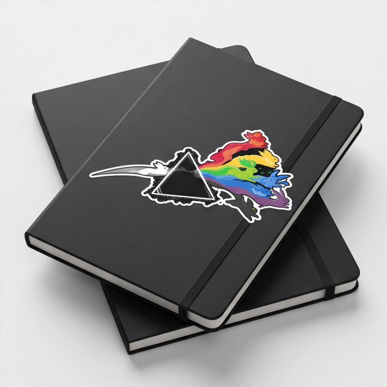 Pink Floyd Sticker - Eeve Evolution Dark Side Of The Moon Pokemon Pink Floyd Sticker - Eeve Evolution Dark Side Of The Moon Pokemon