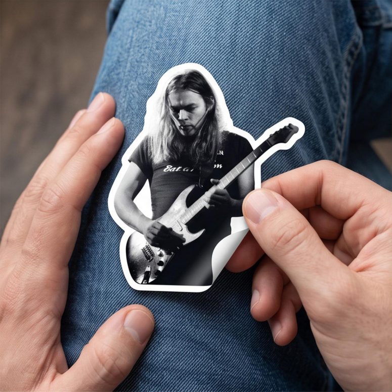 Pink Floyd Sticker - Gilmour at Earls Court with the Black Strat 1973 Pink Floyd Sticker - Gilmour at Earls Court with the Black Strat 1973