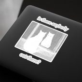 Pink Floyd Sticker - Is There Any Body Out There Funny Witchy Cat Pink Floyd Sticker - Is There Any Body Out There Funny Witchy Cat