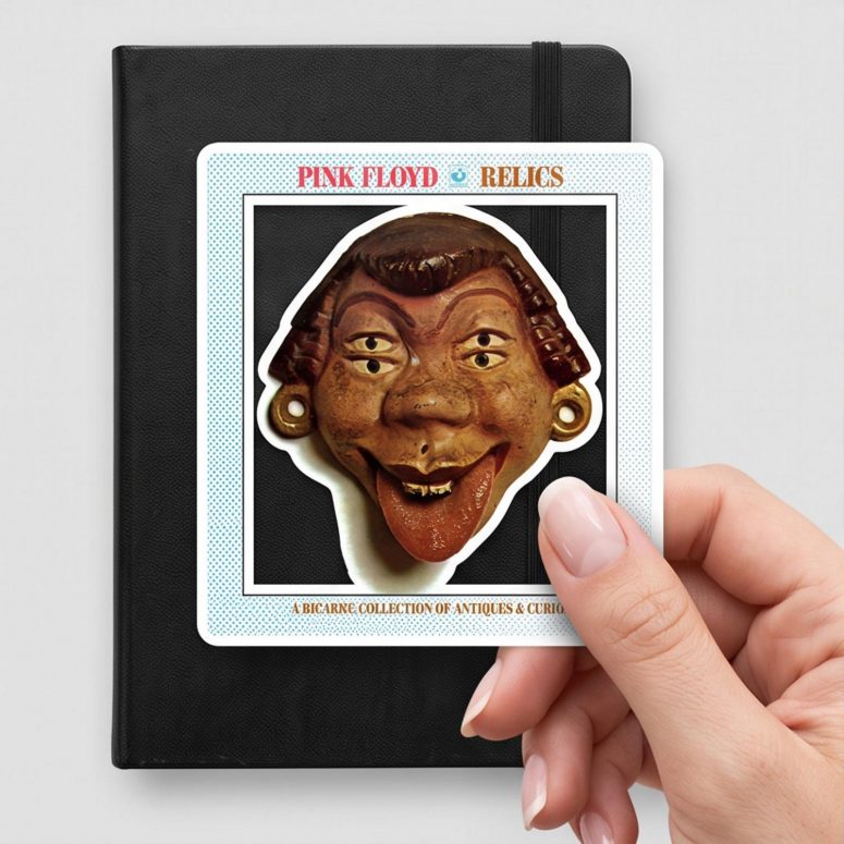 Pink Floyd Sticker - Pink Floyd A Bizarre Collection The Relics Mask 1971 Pink Floyd Sticker - Pink Floyd A Bizarre Collection The Relics Mask 1971
