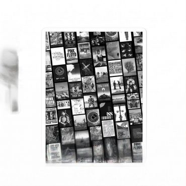 Pink Floyd Sticker - Pink Floyd Artwork Poster Collage Black White