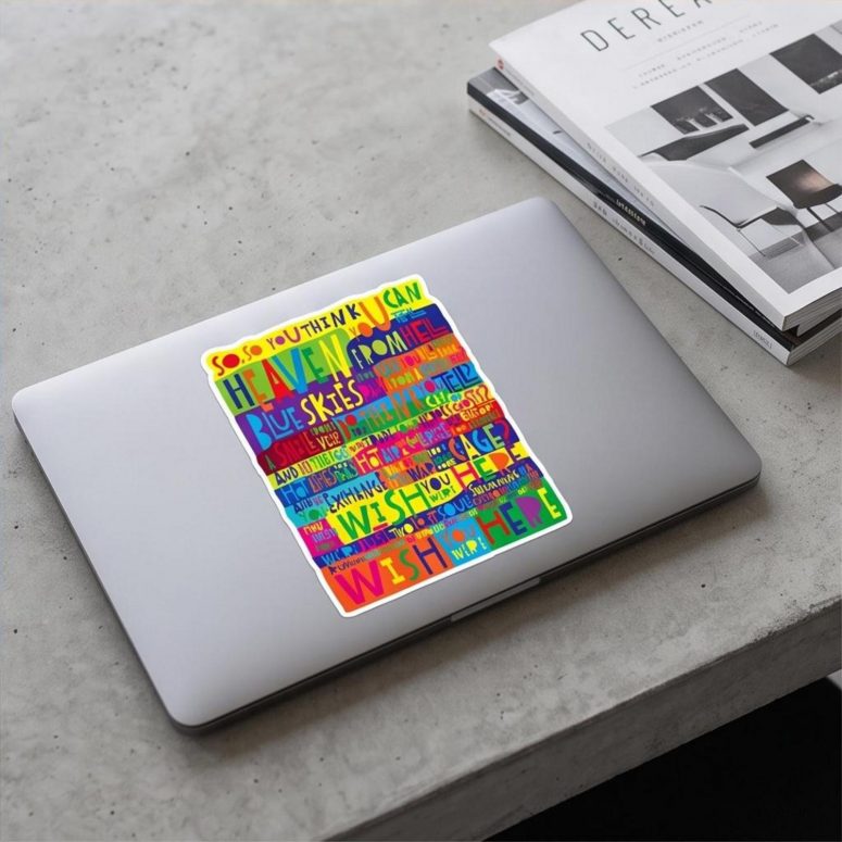 Pink Floyd Sticker - Pink Floyd Wish You Were Here Limited Edition Art Print Signed LyricArt Pink Floyd Sticker - Pink Floyd Wish You Were Here Limited Edition Art Print Signed LyricArt