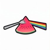 Pink Floyd Sticker - The Fork Side of the Watermelon