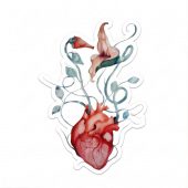 Pink Floyd Sticker - The Wall Flower Heart What shall we do now