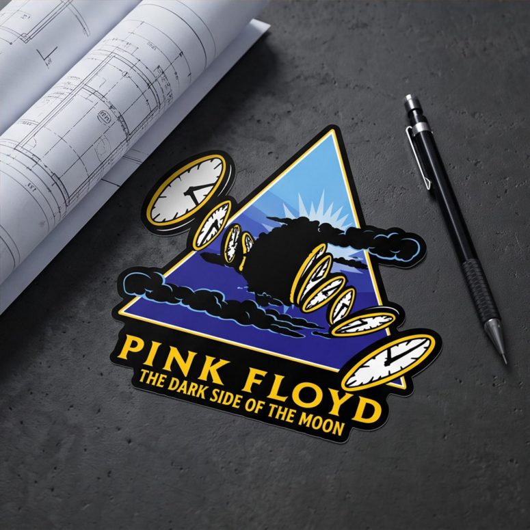 Pink Floyd Sticker - Time Dark Side Of The Moon Pink Floyd Sticker - Time Dark Side Of The Moon