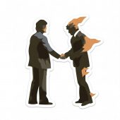 Pink Floyd Sticker - Wish You Were Here Burning Man