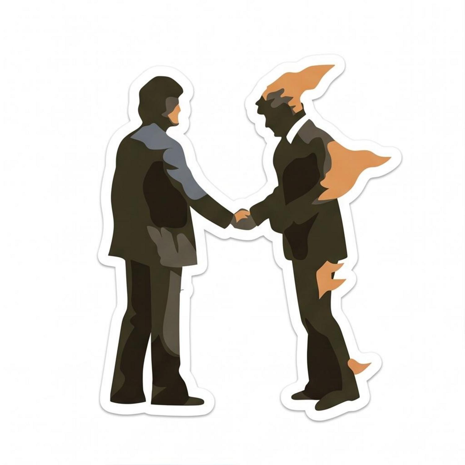 Pink Floyd Sticker - Wish You Were Here Burning Man Pink Floyd Sticker - Wish You Were Here Burning Man