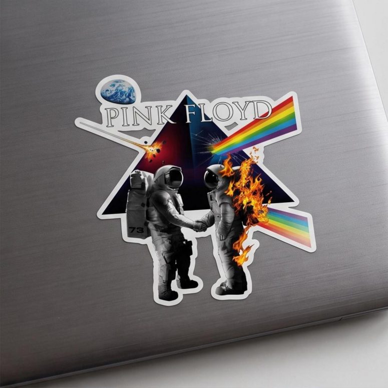Pink Floyd Sticker - Wish You Were Here DSOTM Astronaut Handshake Pink Floyd Sticker - Wish You Were Here DSOTM Astronaut Handshake