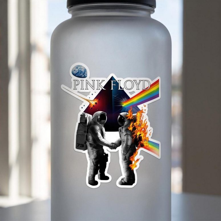 Pink Floyd Sticker - Wish You Were Here DSOTM Astronaut Handshake Pink Floyd Sticker - Wish You Were Here DSOTM Astronaut Handshake