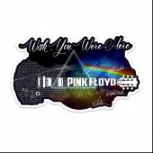 Pink Floyd Sticker - Wish You Were Here With Guitar Typography And Signatures