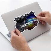Pink Floyd Sticker - Wish You Were Here With Guitar Typography And Signatures