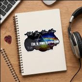 Pink Floyd Sticker - Wish You Were Here With Guitar Typography And Signatures