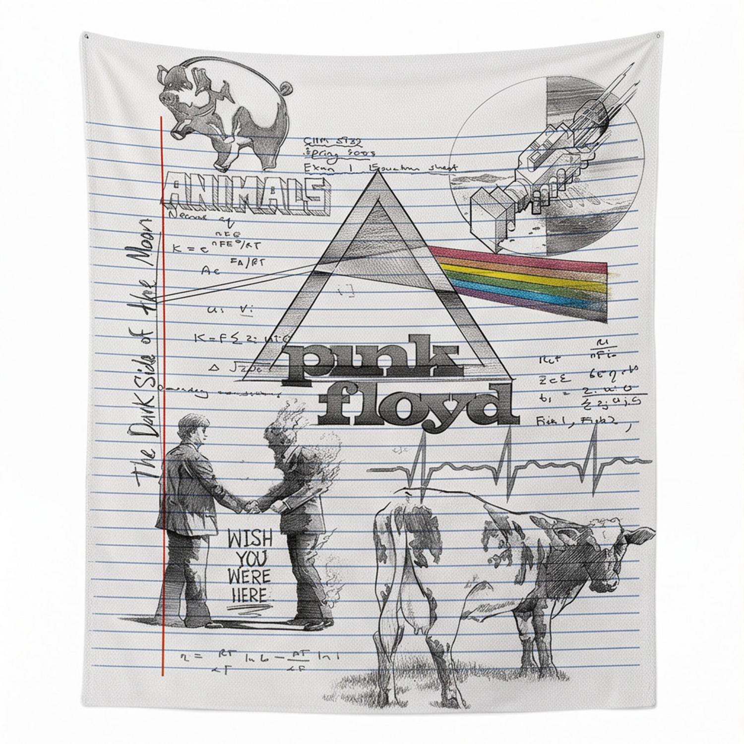 Pink Floyd Tapestry - Album Collage Sketch Pink Floyd Tapestry - Album Collage Sketch