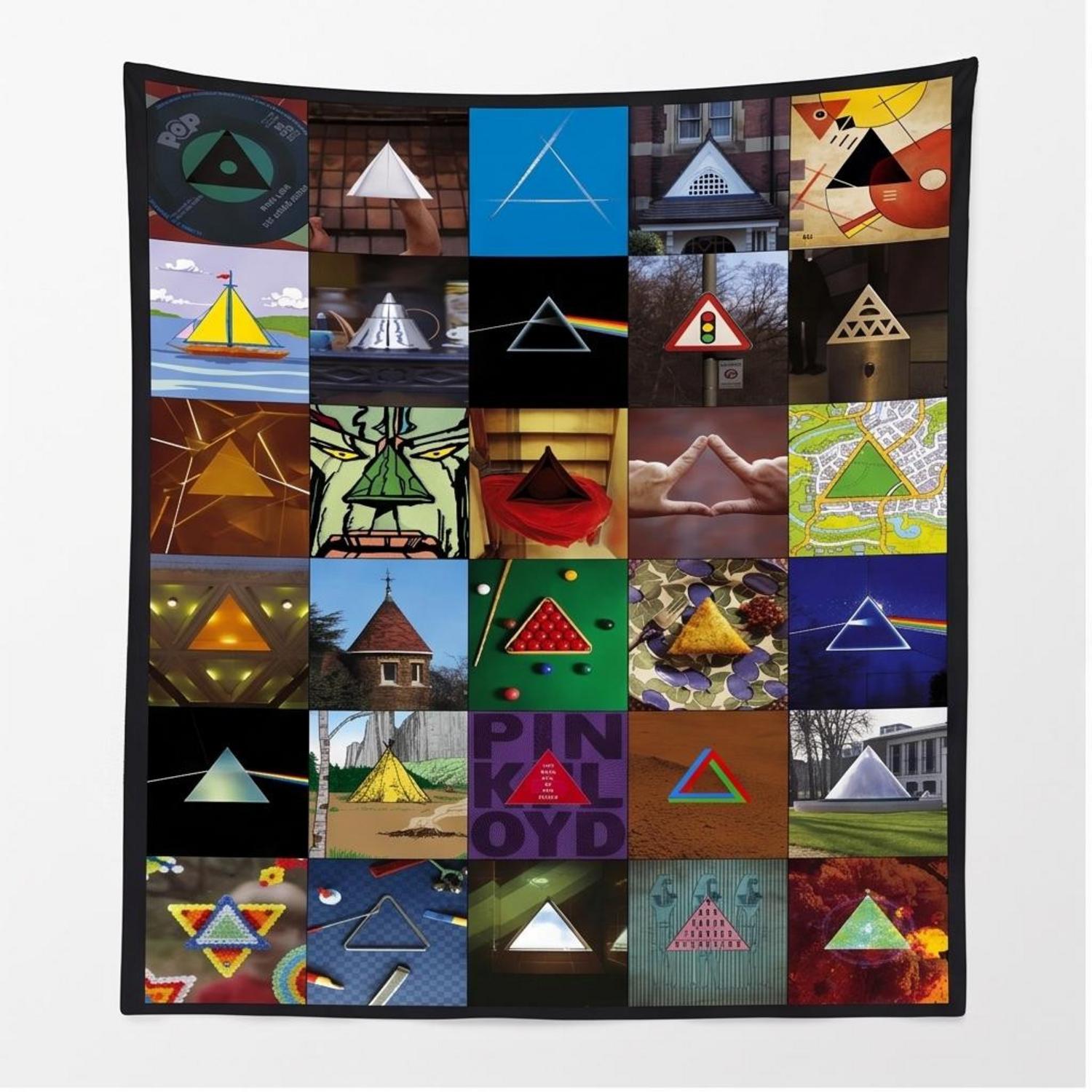 Pink Floyd Tapestry - Album Dark Side Of The Moon Collage Pink Floyd Tapestry - Album Dark Side Of The Moon Collage