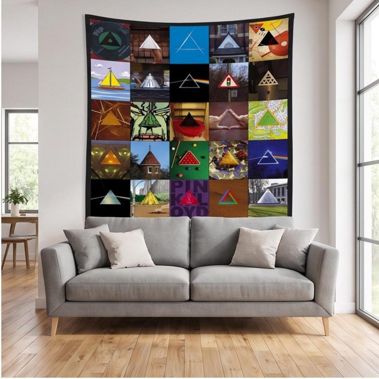 Pink Floyd Tapestry - Album Dark Side Of The Moon Collage Pink Floyd Tapestry - Album Dark Side Of The Moon Collage