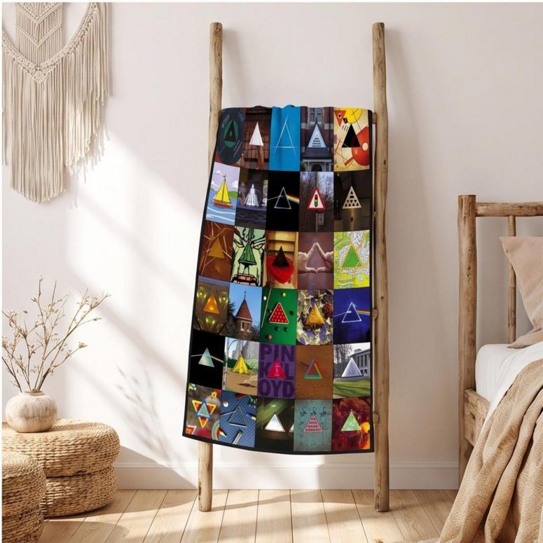 Pink Floyd Tapestry - Album Dark Side Of The Moon Collage Pink Floyd Tapestry - Album Dark Side Of The Moon Collage