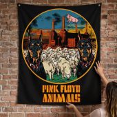 Pink Floyd Tapestry - Animals Dog Sheep Pig trippy Pink Floyd Tapestry - Animals Dog Sheep Pig trippy