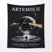 Pink Floyd Tapestry - Artemis II Dark Side of the Moon Space Mission