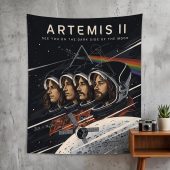 Pink Floyd Tapestry - Artemis II See You On The Dark Side Of The Moon