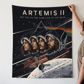 Pink Floyd Tapestry - Artemis II See You On The Dark Side Of The Moon