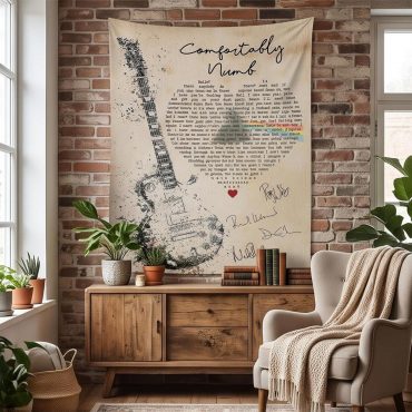 Pink Floyd Tapestry - Comfortably Numb Lyrics Band Signatures