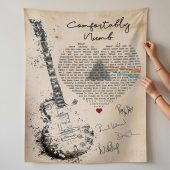 Pink Floyd Tapestry - Comfortably Numb Lyrics Band Signatures