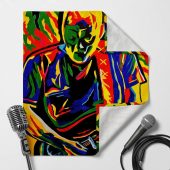 Pink Floyd Tapestry - David Gilmour Legend Abstract Art Pink Floyd Tapestry - David Gilmour Legend Abstract Art