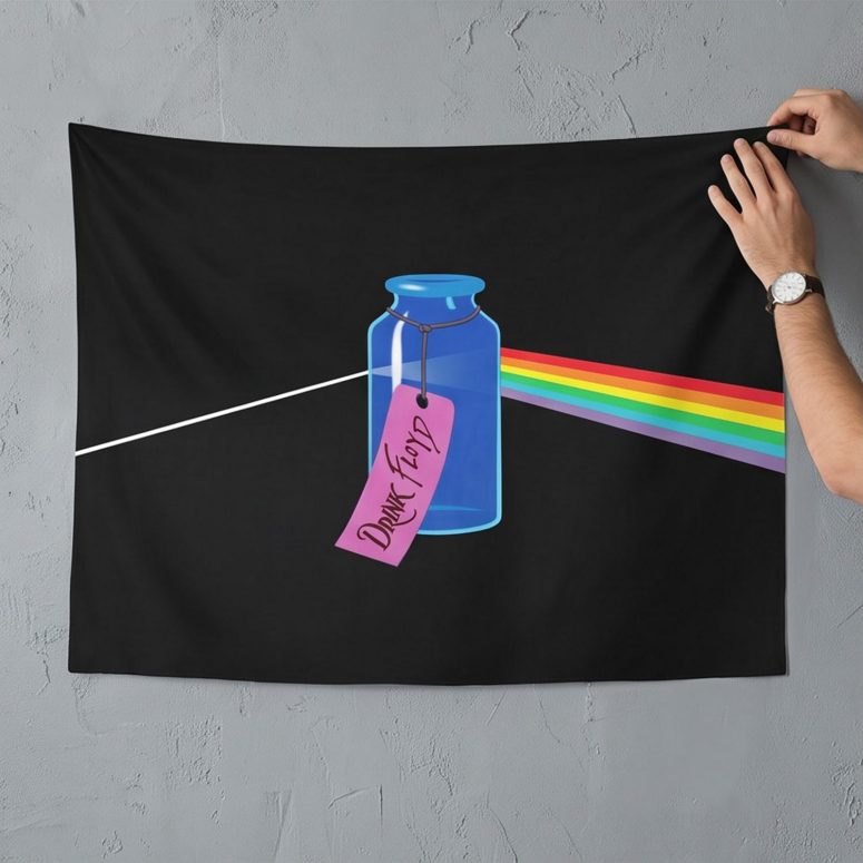 Pink Floyd Tapestry - Drink Floyd Alice in Wonderland Meets TDSOTM Pink Floyd Tapestry - Drink Floyd Alice in Wonderland Meets TDSOTM