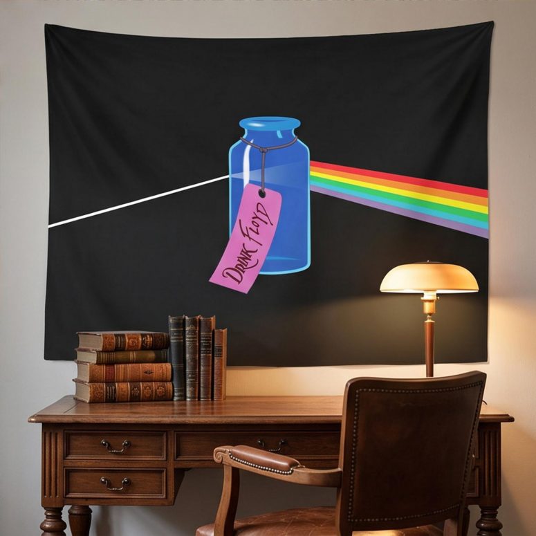 Pink Floyd Tapestry - Drink Floyd Alice in Wonderland Meets TDSOTM Pink Floyd Tapestry - Drink Floyd Alice in Wonderland Meets TDSOTM