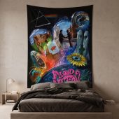 Pink Floyd Tapestry - DSOTM WYWH Animals Album Collage oil painting Pink Floyd Tapestry - DSOTM WYWH Animals Album Collage oil painting