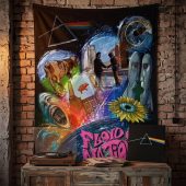 Pink Floyd Tapestry - DSOTM WYWH Animals Album Collage oil painting Pink Floyd Tapestry - DSOTM WYWH Animals Album Collage oil painting
