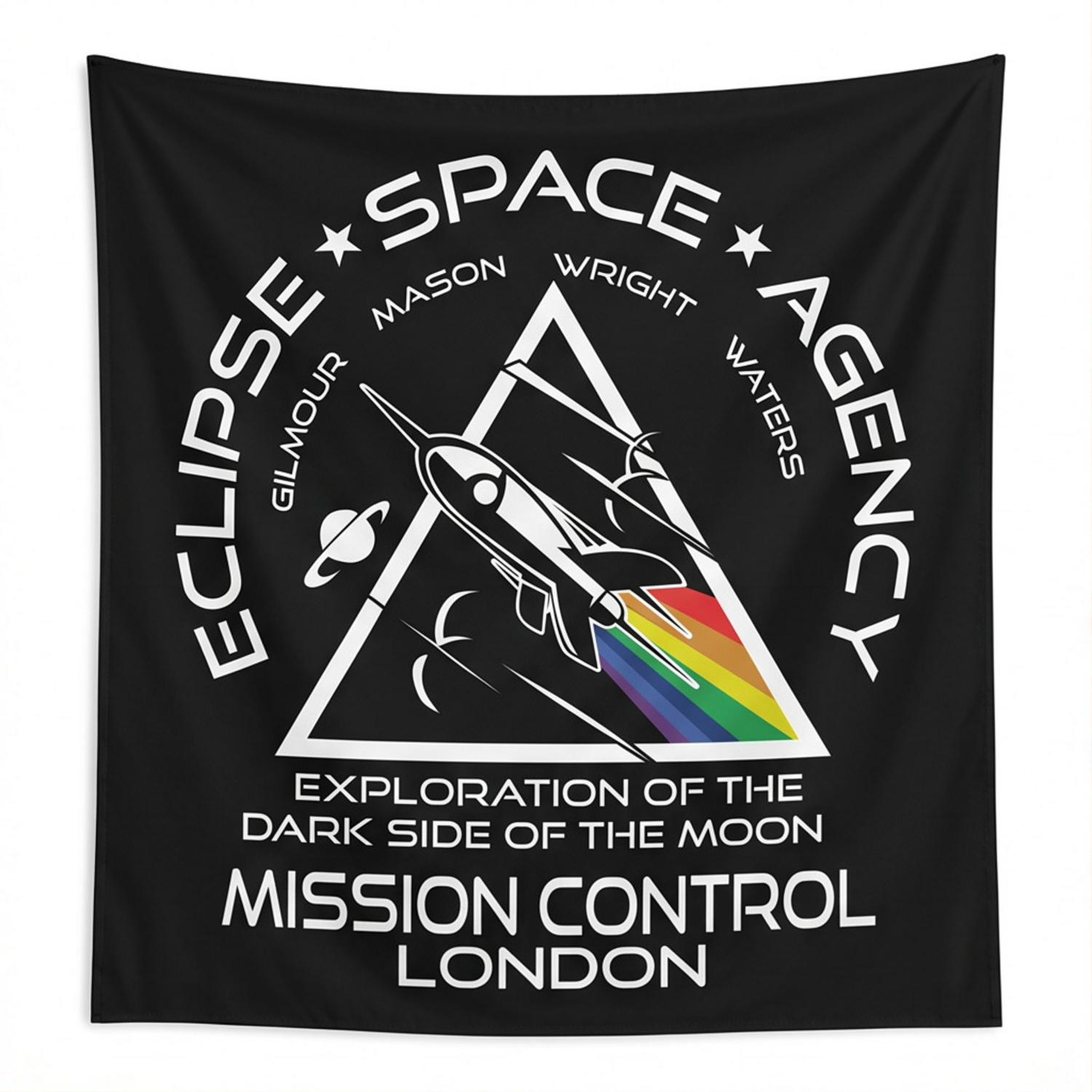 Pink Floyd Tapestry - Eclipse Space Agency Exploration of TDSOTM Mission Control London Pink Floyd Tapestry - Eclipse Space Agency Exploration of TDSOTM Mission Control London