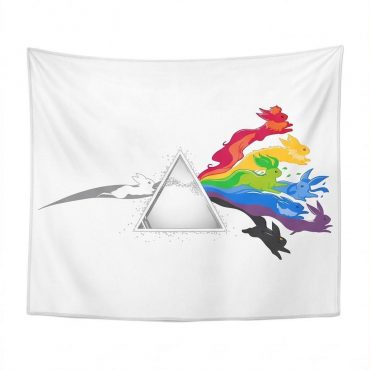 Pink Floyd Tapestry - Eeve Evolution Dark Side Of The Moon Pokemon