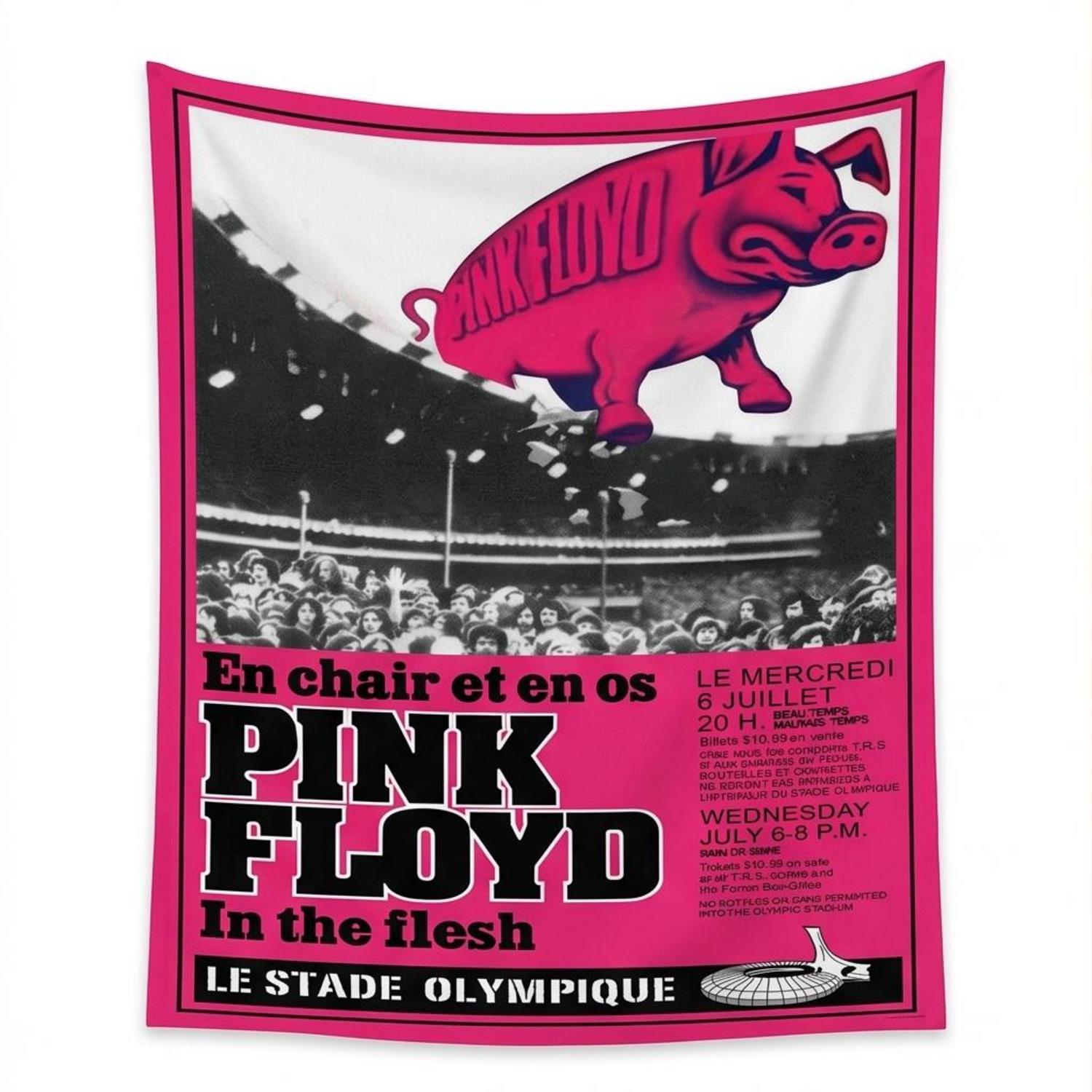 Pink Floyd Tapestry - En Chair Et En Os Le Stade Olympique In The Flesh Concert Pink Floyd Tapestry - En Chair Et En Os Le Stade Olympique In The Flesh Concert