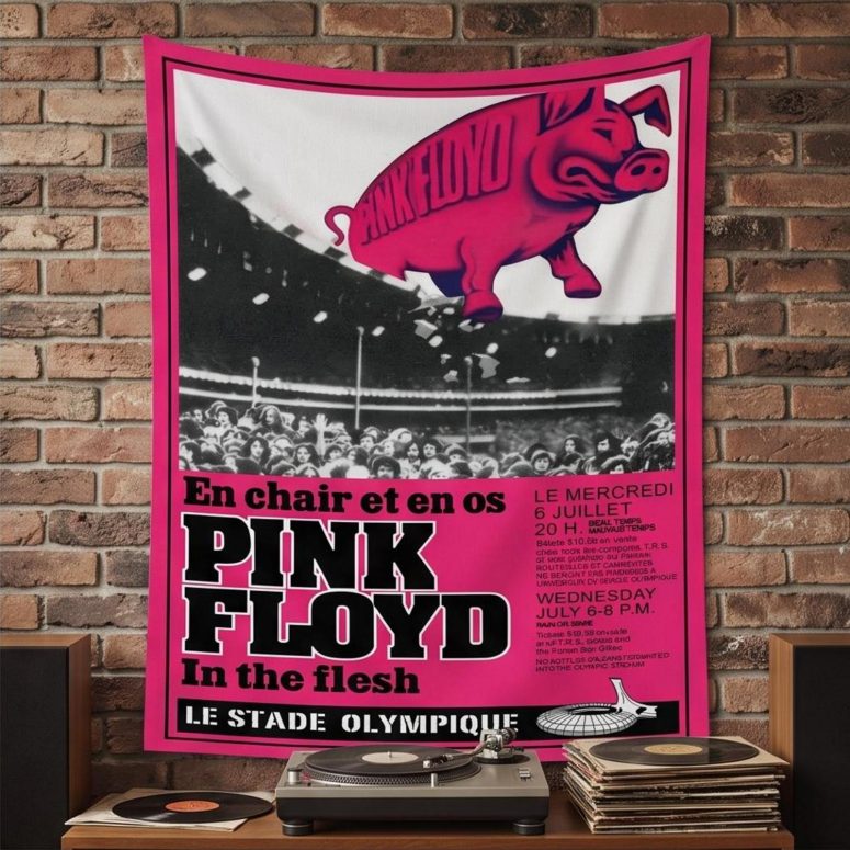 Pink Floyd Tapestry - En Chair Et En Os Le Stade Olympique In The Flesh Concert Pink Floyd Tapestry - En Chair Et En Os Le Stade Olympique In The Flesh Concert