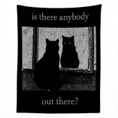 Pink Floyd Tapestry - Is There Any Body Out There Funny Witchy Cat
