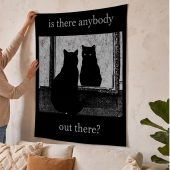 Pink Floyd Tapestry - Is There Any Body Out There Funny Witchy Cat