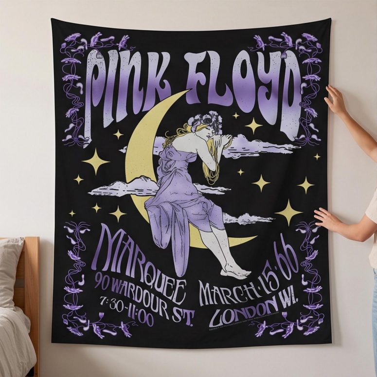 Pink Floyd Tapestry - Moon Girl Marquee March 15 66 London Pink Floyd Tapestry - Moon Girl Marquee March 15 66 London