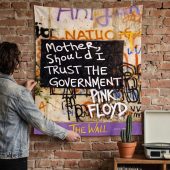 Pink Floyd Tapestry - Mother Should I Trust The Government Berlin Wall 1990