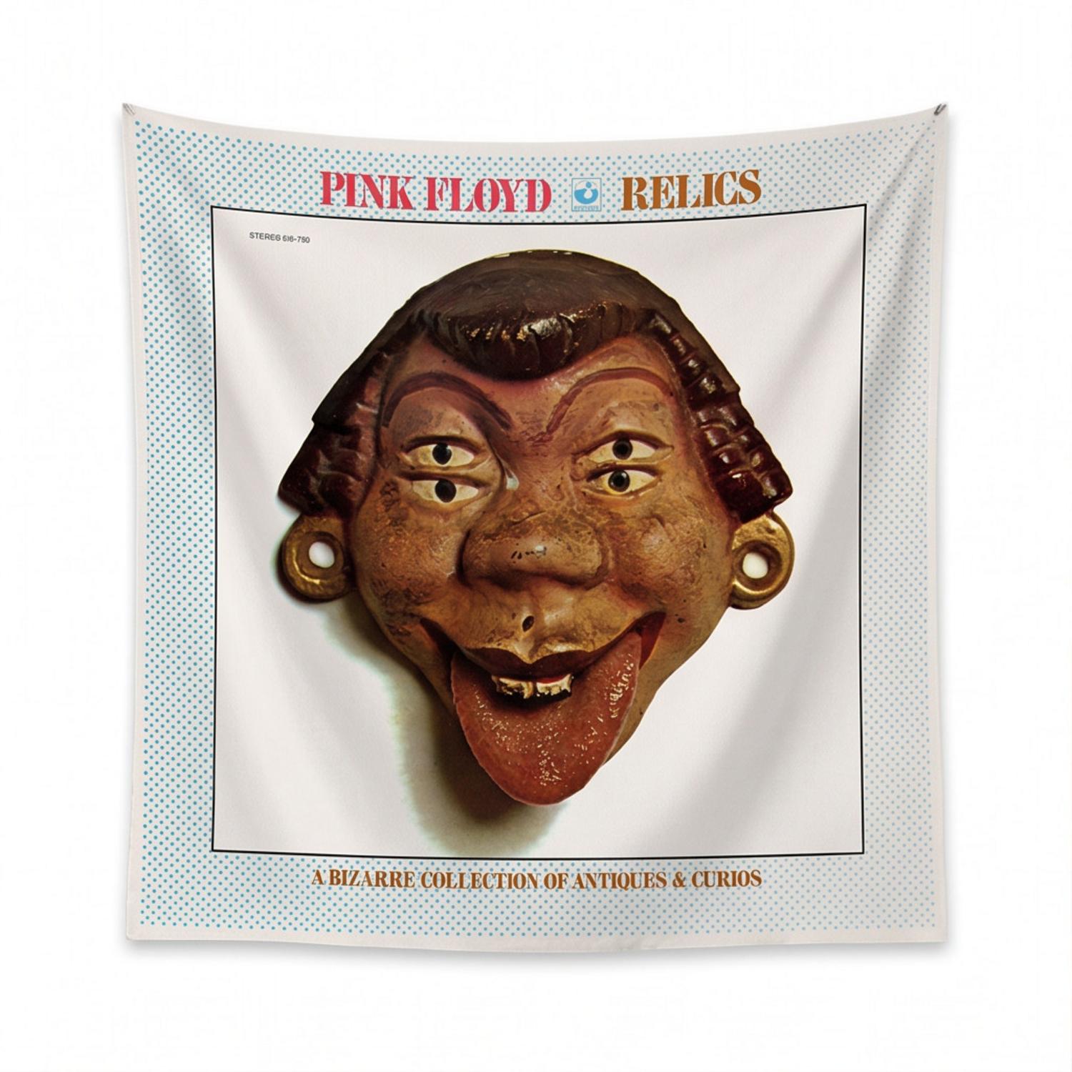 Pink Floyd Tapestry - Pink Floyd A Bizarre Collection The Relics Mask 1971 Pink Floyd Tapestry - Pink Floyd A Bizarre Collection The Relics Mask 1971