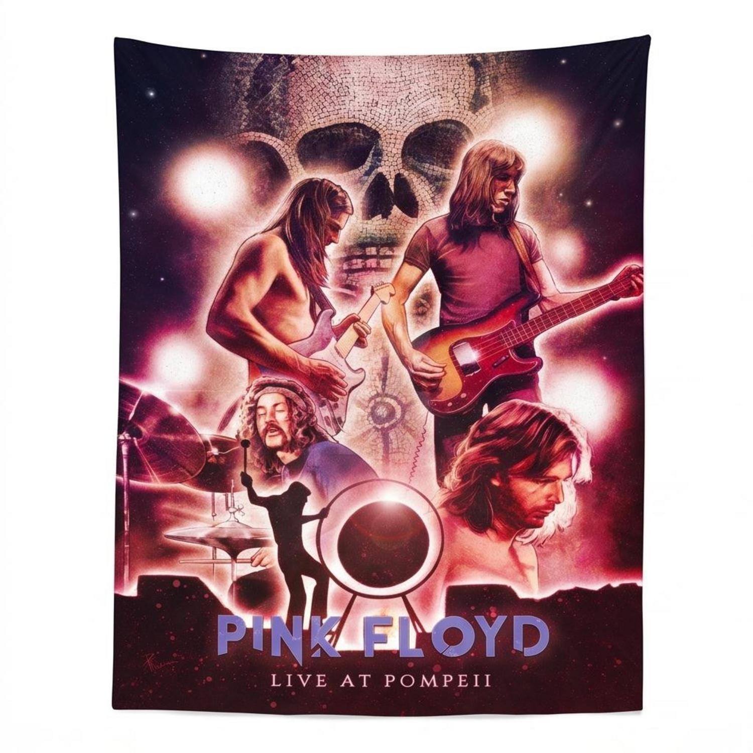 Pink Floyd Tapestry - Pink Floyd Live At PomPeii Illustration Pink Floyd Tapestry - Pink Floyd Live At PomPeii Illustration