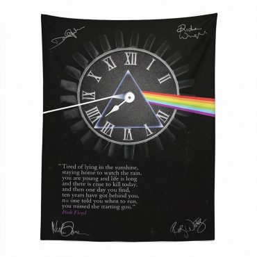 Pink Floyd Tapestry - Pink Floyd quote Time Art Pre Signed