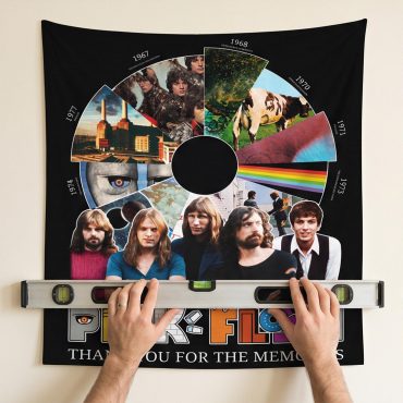 Pink Floyd Tapestry - Pink Floyd Shirt Time Line Album Collage Signature