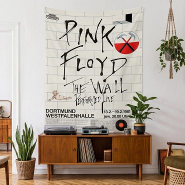 Pink Floyd Tapestry - Pink Floyd The Wall Original Vintage Tour Poster for Dortmund Germany 1981