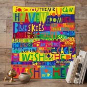 Pink Floyd Tapestry - Pink Floyd Wish You Were Here Limited Edition Art Print Signed LyricArt Pink Floyd Tapestry - Pink Floyd Wish You Were Here Limited Edition Art Print Signed LyricArt