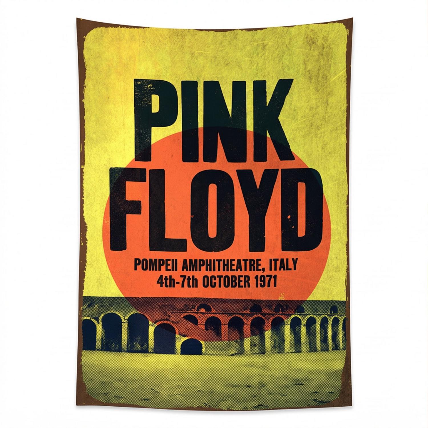 Pink Floyd Tapestry - Pompeii Amphitheatre Italy 1971 Pink Floyd Tapestry - Pompeii Amphitheatre Italy 1971