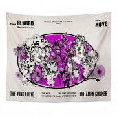 Pink Floyd Tapestry - Tallenge Pink Floyd And Jimi Hendrix 1967 Vintage UK Concert