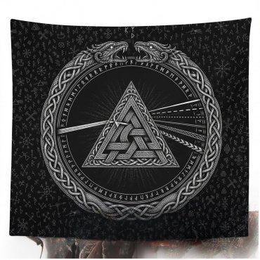 Pink Floyd Tapestry - Viking Valknut Dark Side Of The Moon