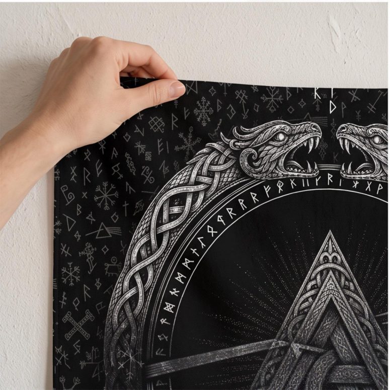 Pink Floyd Tapestry - Viking Valknut Dark Side Of The Moon Pink Floyd Tapestry - Viking Valknut Dark Side Of The Moon